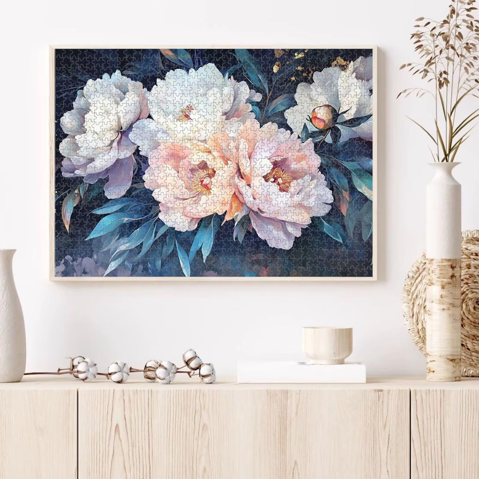 5000 sztuk puzzle dla dorosłych kwiat i róża solidne drewniane puzzle 1T#818 | Drewniane puzzle, precyzyjne cięcie, żywe atramenty, relaksujący wypoczynek, wystrój domu, prezent, 105x181cm