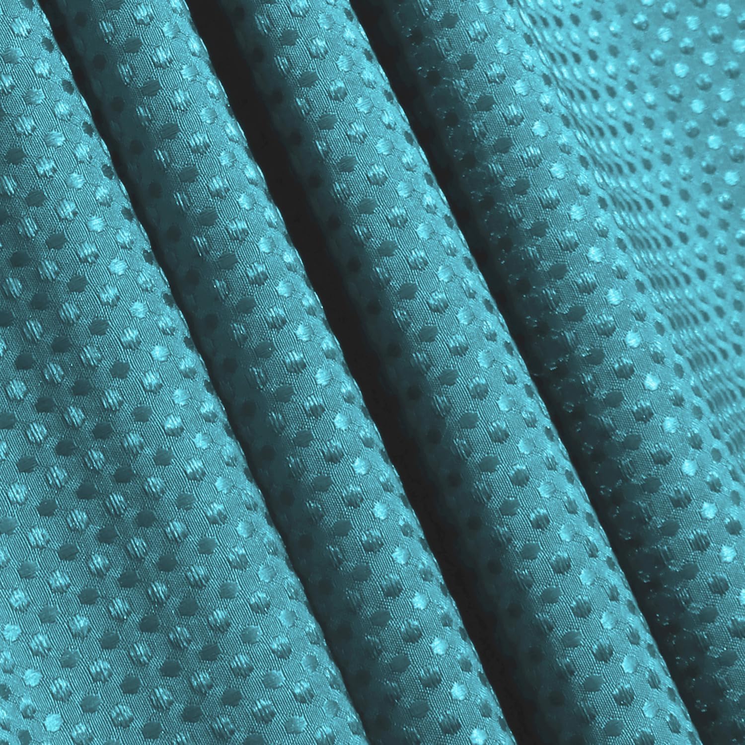 Clara Clark Teal Shower Curtain - Hotel Quality Waffle Fabric Bath Curtain 72x72, Heavy Duty Waterproof Shower Curtains for Bathroom