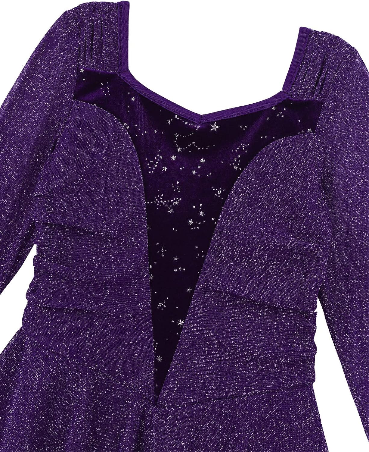 CHICTRY Girls' Sparkly Mock Neck Mesh Figure Ice Skating Dress Spandex Long Sleeves Dance Leotard : Clothing, Shoes & Jewelry