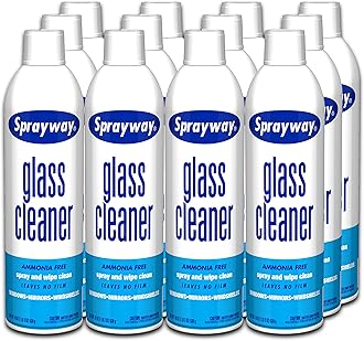 Sprayway Glass Cleaner with Foaming Spray for a Streak-Free Shine for Home and Automotive Use, 19 oz., Pack of 12