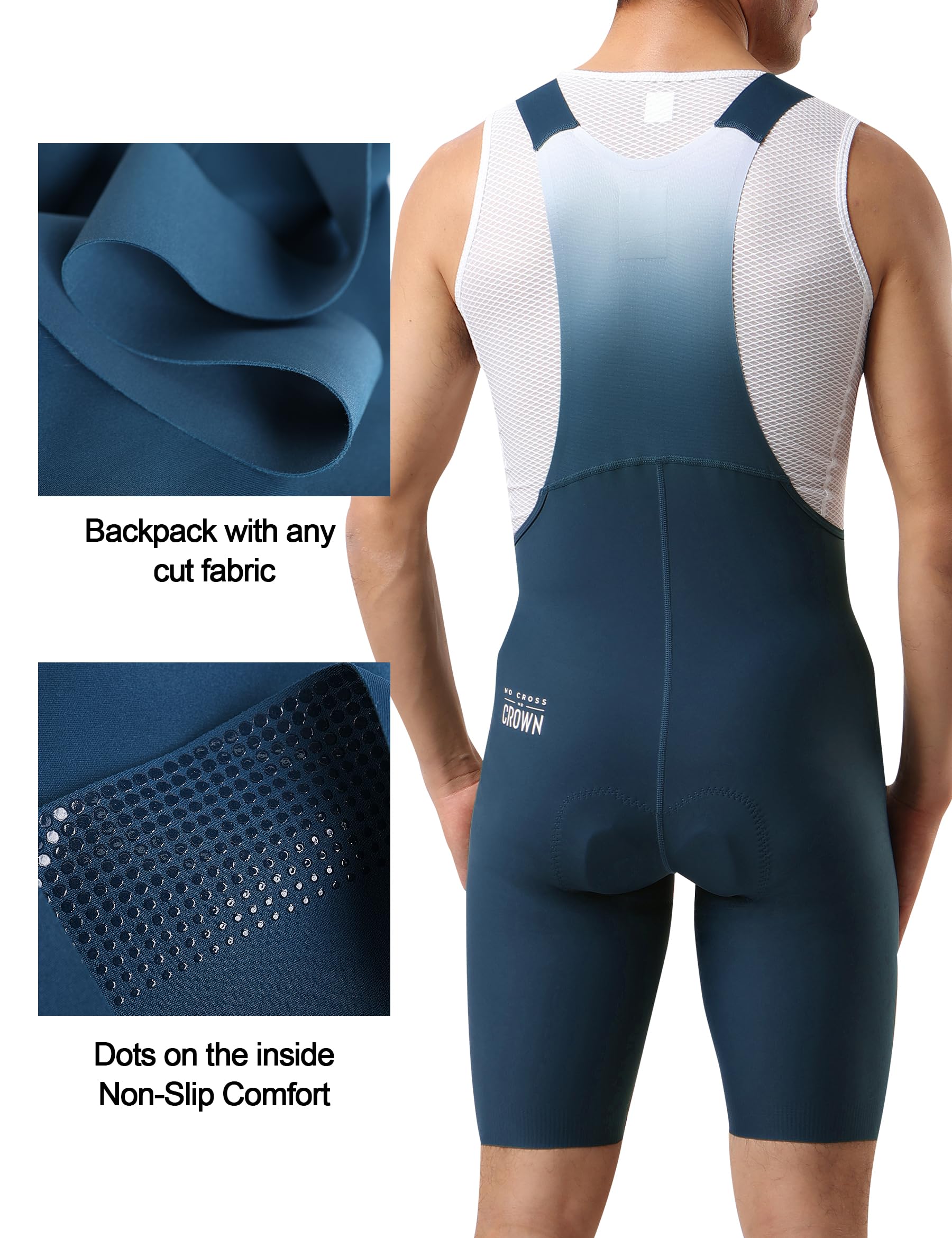 LAMEDA Salopette Ciclismo Uomo con Fodello Pantaloncini Bici da Strada con Bretelle con Tasche Traspirante Asciugatura Rapida Abbigliamento Ciclismo Estivi