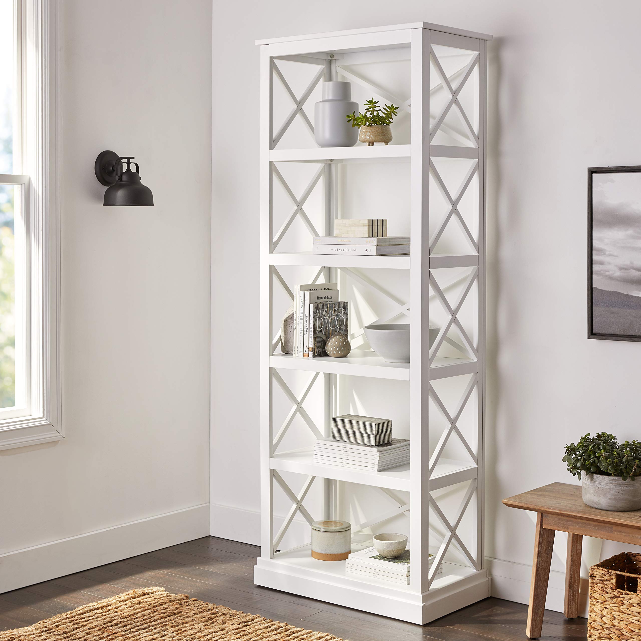 Amazon.com: Coaster Furniture Johansson 5-Shelf Bookcase Antique