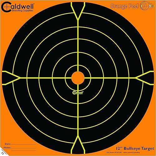 Miniatura 10 de Caldwell - Objetivos de diana de cáscara de naranja con material de escamas, adhesivo fuerte y varios tamaños para exteriores, rango, tiro y caza