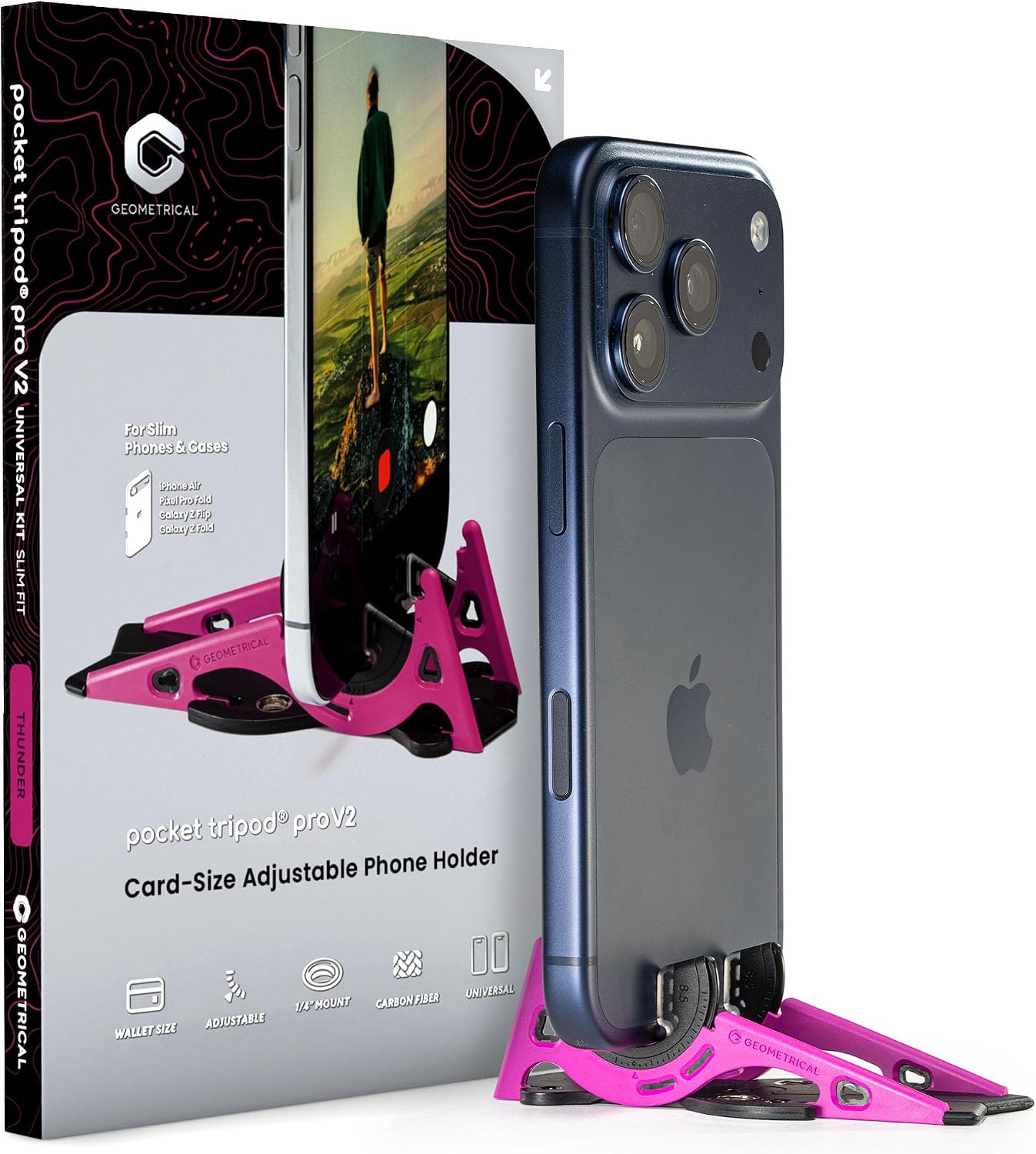 GEOMETRICAL Pocket Tripod PROv2 Universal Kit (Slim Phone Version)