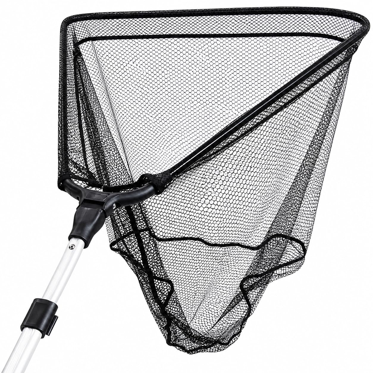 X2 Telescopic Rubber Landing Net - 40x40x180cm - Extendable up to 180cm - Foldable Net - Fishing Holiday Landing Net