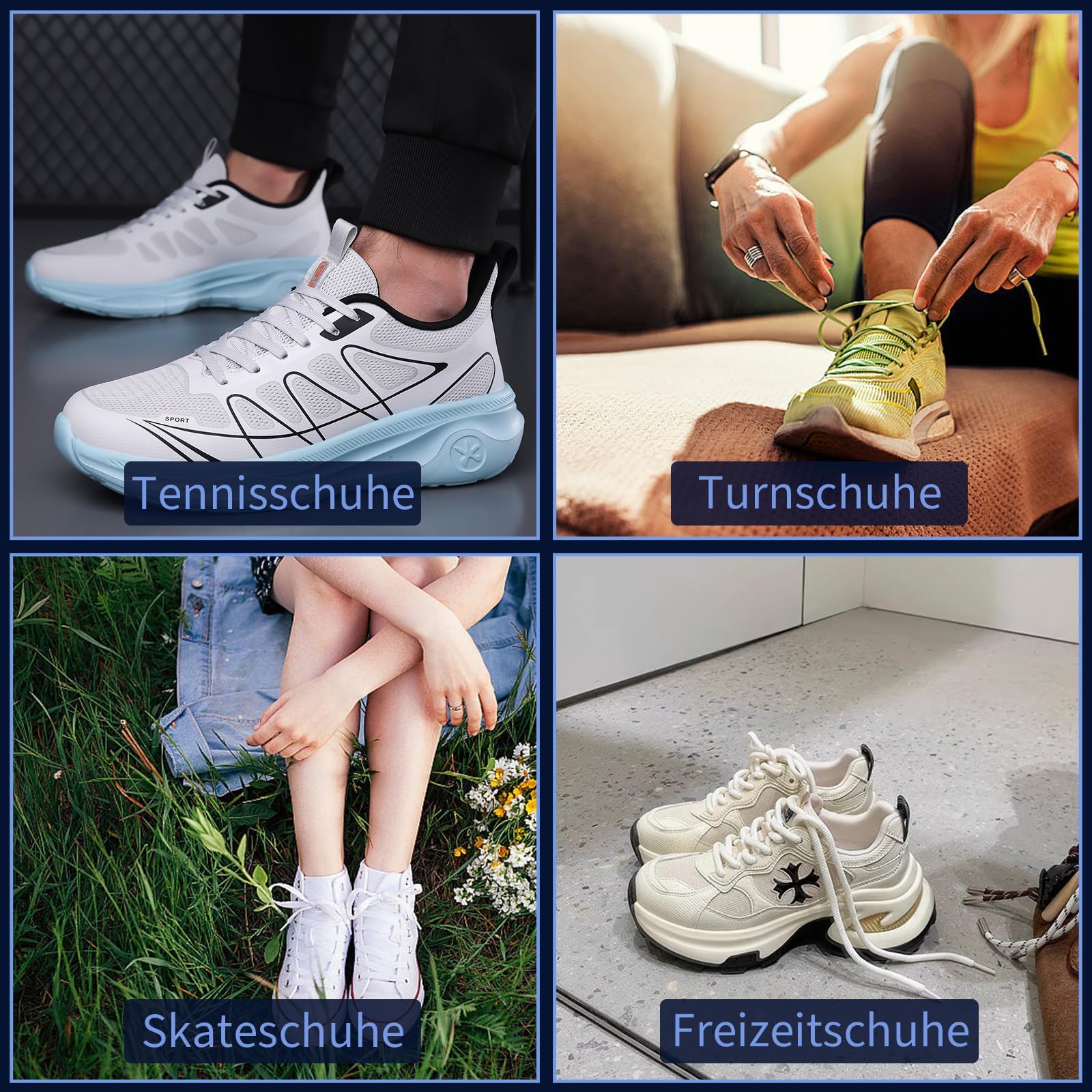 6 sztuk obrotowych sznurowadeł, szybkie zapięcie, wygodne i praktyczne, bez wiązania, nadają się do butów sportowych, czarne