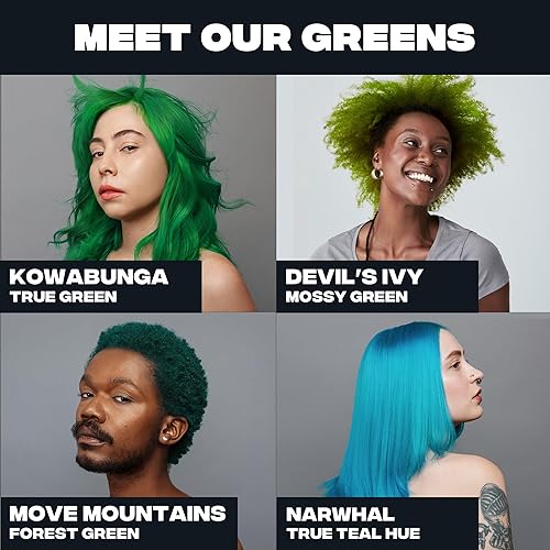 Miniatura 4 de Good Dye Young Tinte verde semipermanente para el cabello (Devil's Ivy), color temporal de cabello con protección UV, dura de 15 a 24 lavados, tinte