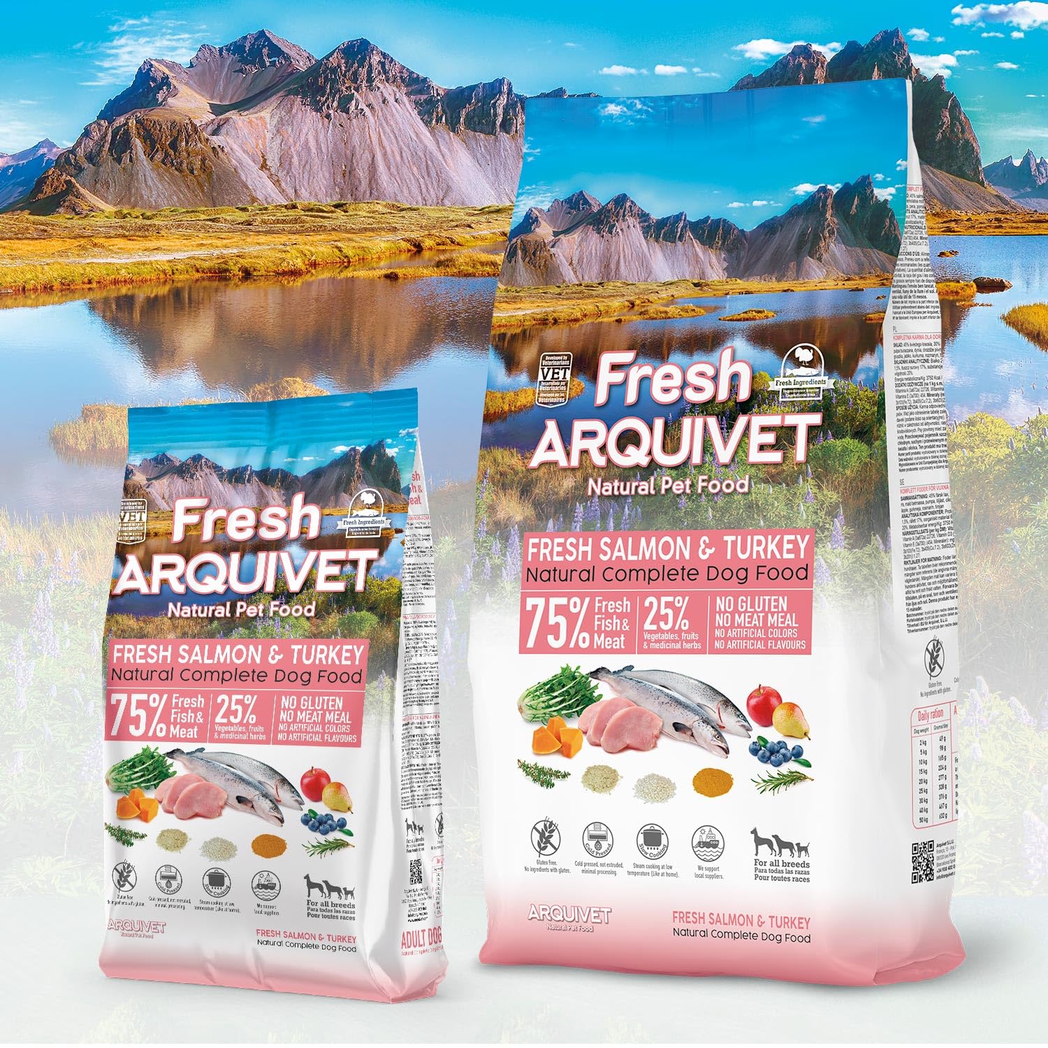 Arquivet Fresh Salmon & Turkey 10 Kg Pienso semihúmedo de salmón y Pavo