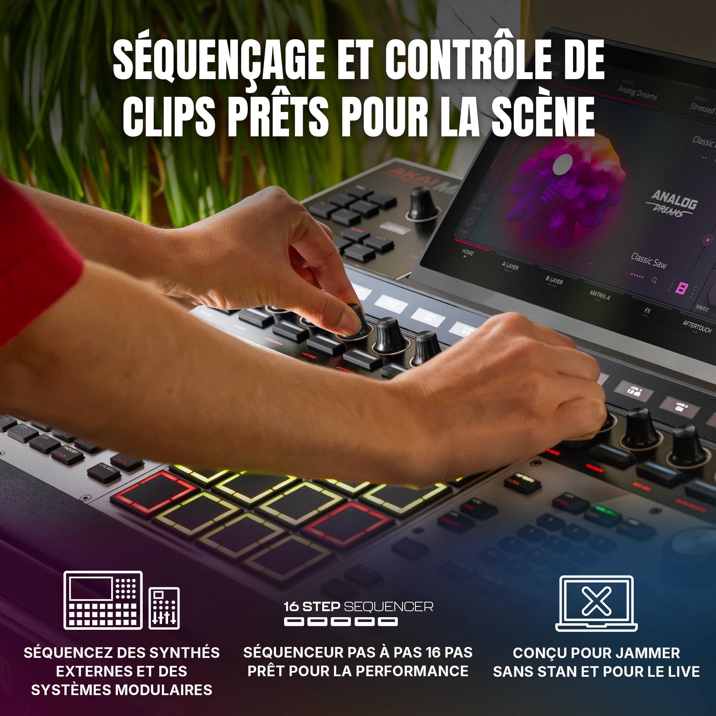Akai Professional MPC XL Station de Production Musicale Autonome pour Sampling et Séquence avec Écran Tactile de 10,1 Pouces, Pads 3D MPCe, CPU 8 Cœurs, 16 Go de RAM et SSD 256 GO