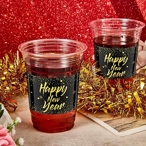 Miniatura 7 de Gerrii 100 vasos de plástico de 16 onzas para fiesta de Año Nuevo, suministros de fiesta de Año Nuevo chino 2024, vasos desechables para fiesta de