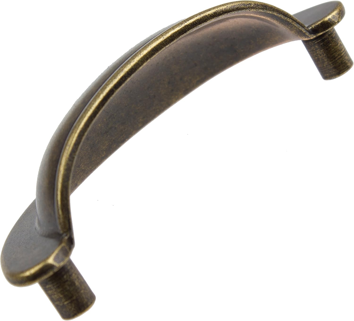 GlideRite Hardware 87600-AB-50 2.5" CC Cabinet Cup Bin Pulls, 50 Pack, Small, Antique Brass
