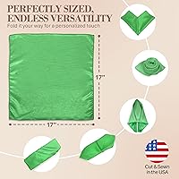 Vista 43 de Ultimate Textile -1 docena - Reversible Shantung Satin - Majestic - Servilletas de tela Majestic de 17 x 17 pulgadas color azul pizarra