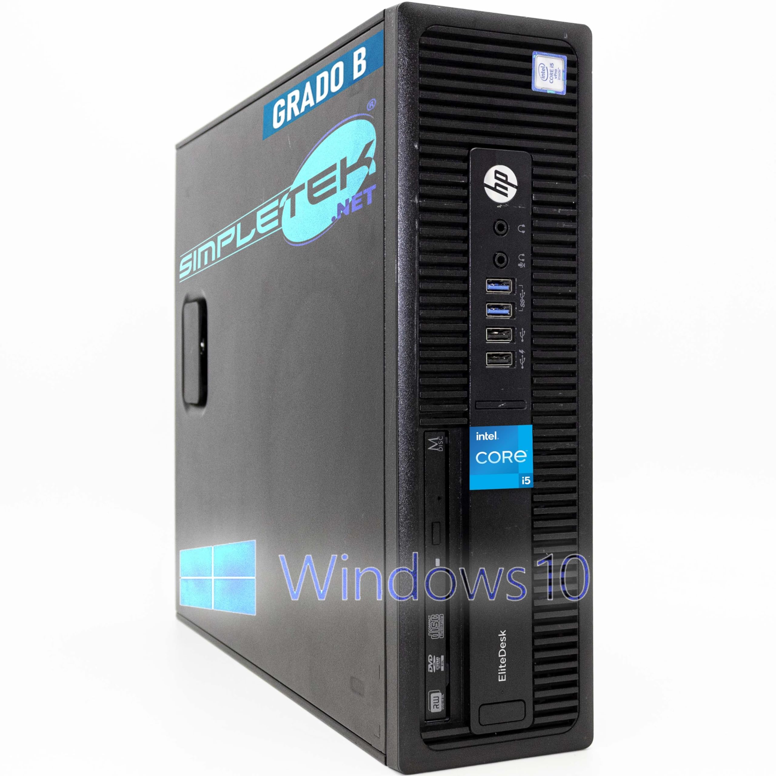 Komputer stacjonarny komputer stacjonarny HP EliteDesk 800 G1 SFF i5 4430 do 3.2 GHz RS232 Windows10 Pro Biznes (Odnowiony) (Z USB WiFi, 16GB RAM SSD 2 TB)