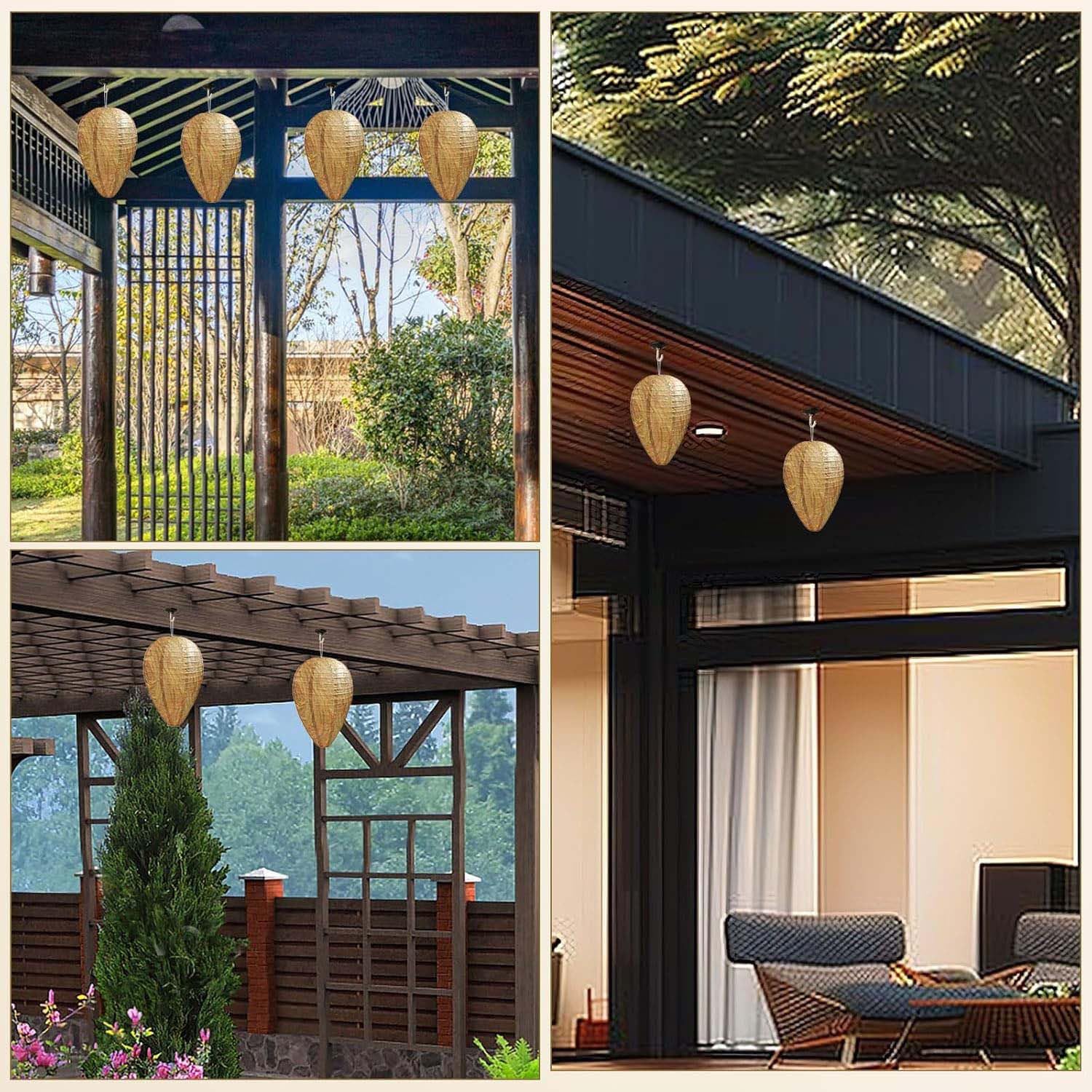 5 Piezas de Nido de Avispa Artificial, Nido de Avispas de Suspensión, Preventivo Contra Avispas, Colmena Artificial, Casas y Jardines Para Defenderse de Las Avispas.