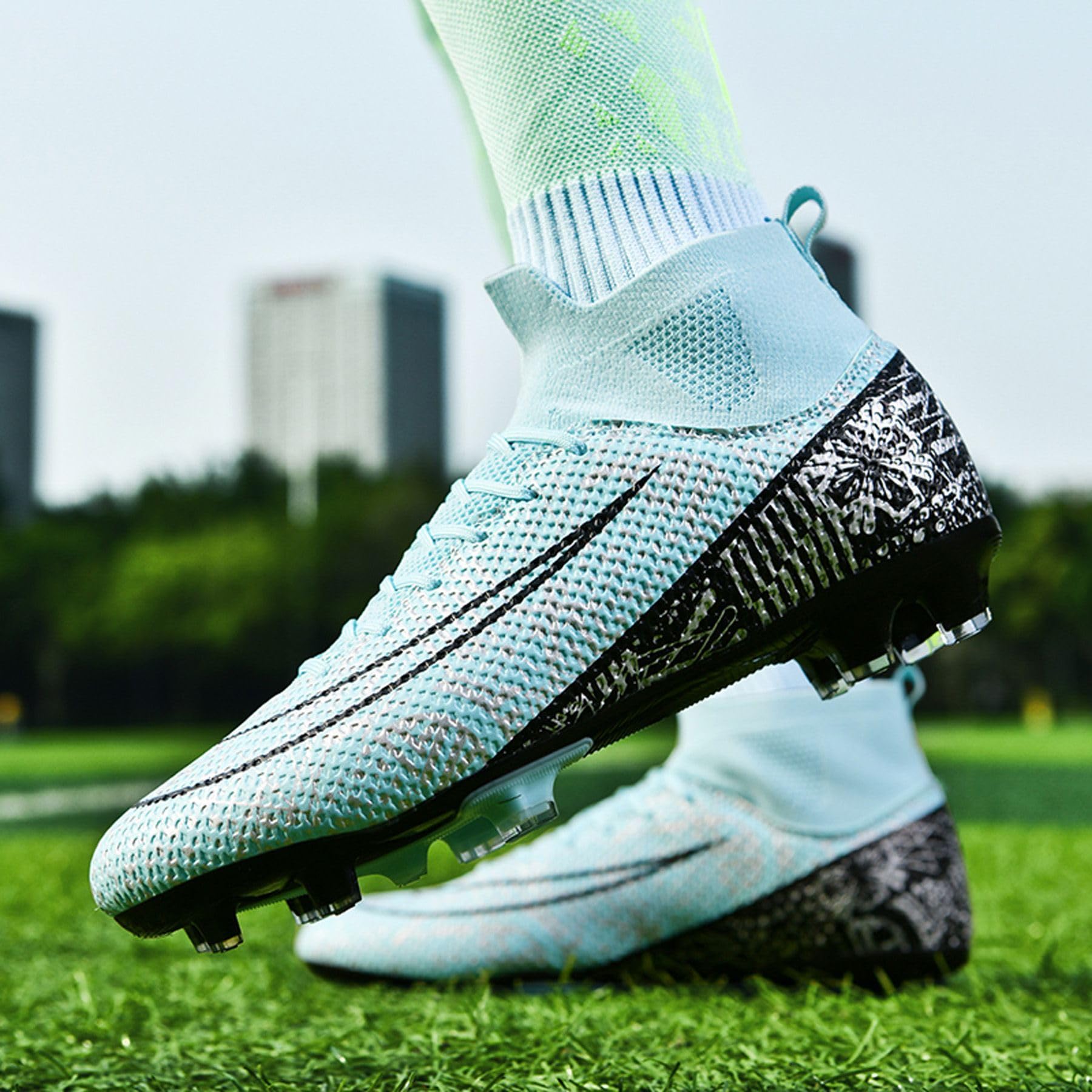 Kinder Fußballschuhe Jungen FG/AG Outdoor Herren TF Spike Fussballschuhe Turf High-top Football Trainingsschuhe Für den Sportplatz