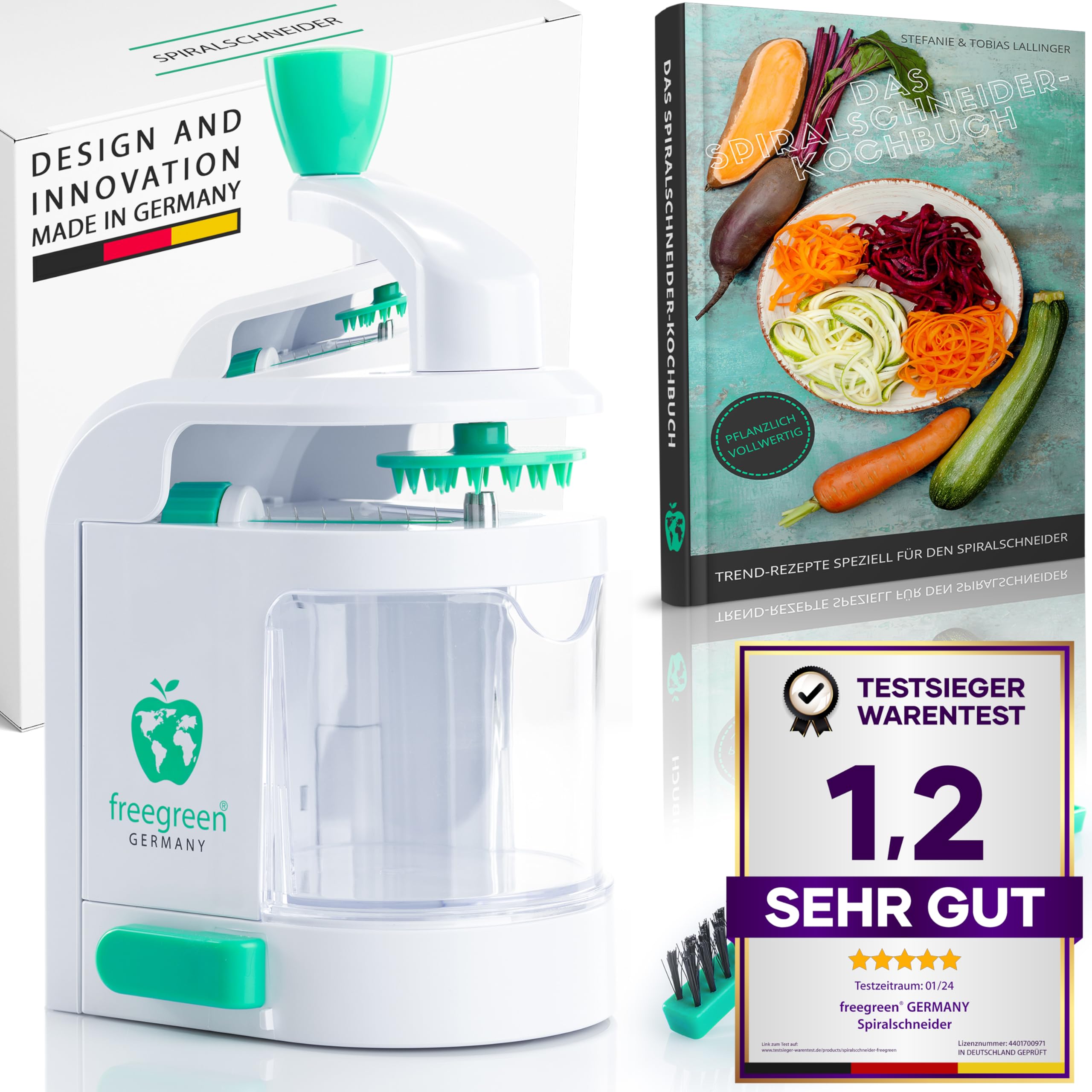 freegreen® Spiralschneider mit Auffangbehälter