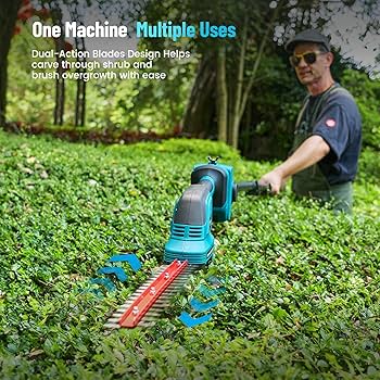 Seesii 6-in-1 Cordless Pole Saw and Pole Hedge Trimmer Grass
