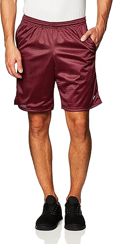 Champion Pantalones cortos de malla con bolsillos, para hombre