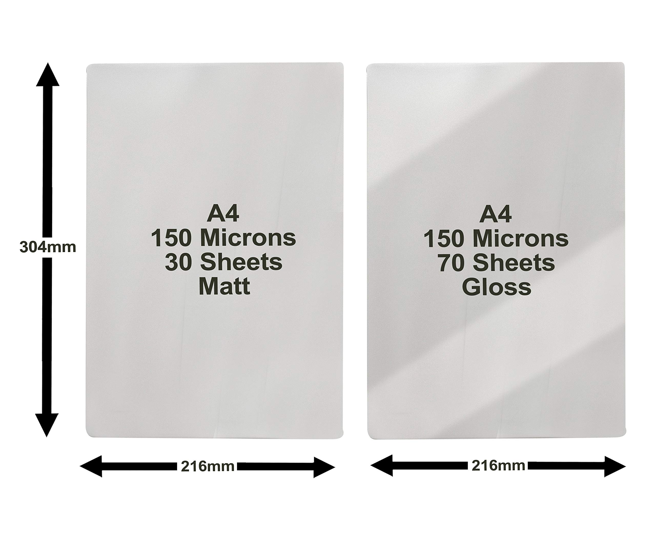 Fogli Per Plastificazione A4 Lucidi | Confezione Da 120 Fogli Da 250 Micron | Per Documenti Durevoli E Protetti - Foto 5