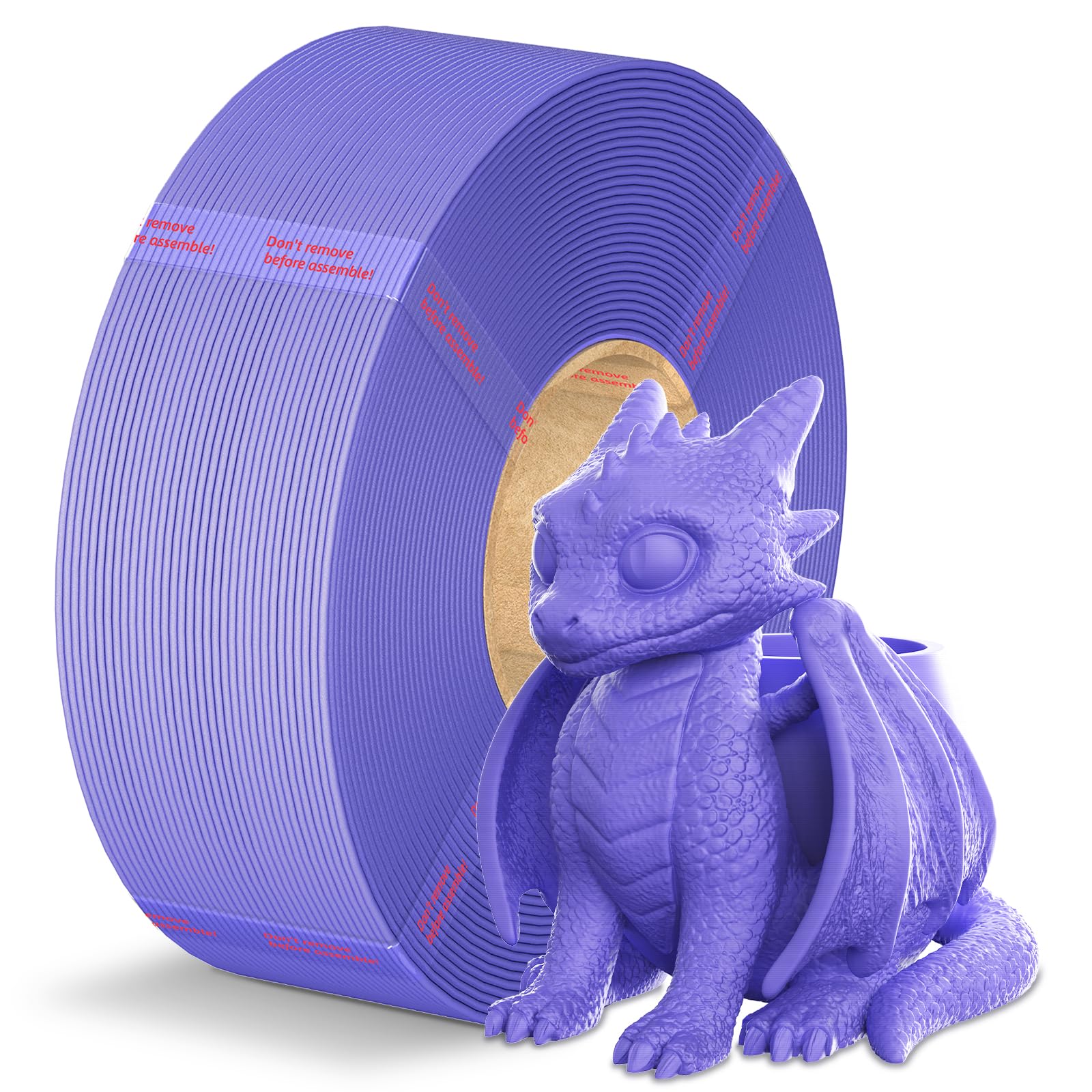 ANYCUBIC PLA+ Filament Refill 1.75mm, High Toughness 3D Printer Filament for Reusable Spools, Dimensional Accuracy +/- 0.02mm, Print with Most FDM 3D Printers, Intelligent Identification, 1KG Purple