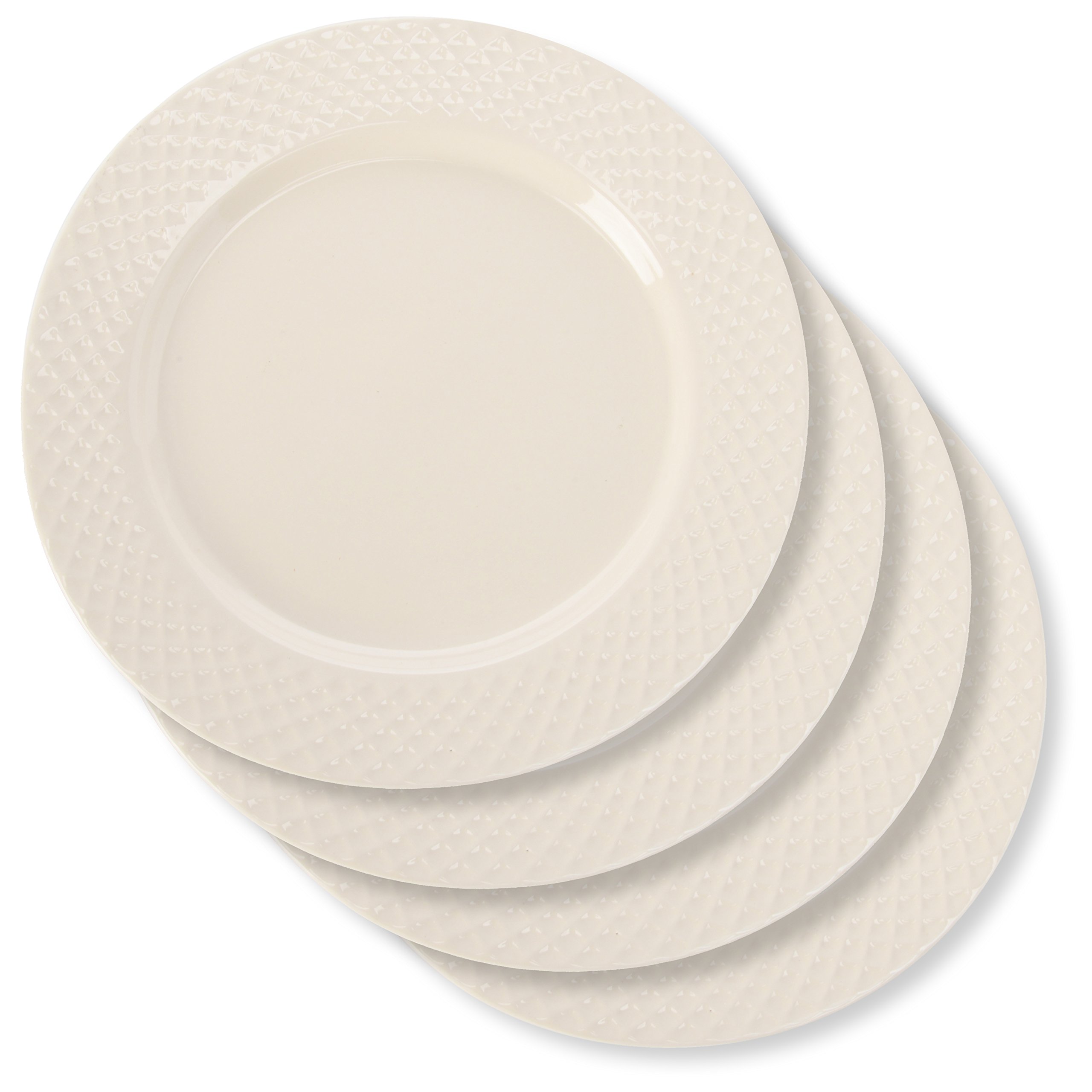 Signature Housewares Sahara Salad Plates (Set of 4), Ivory, Medium