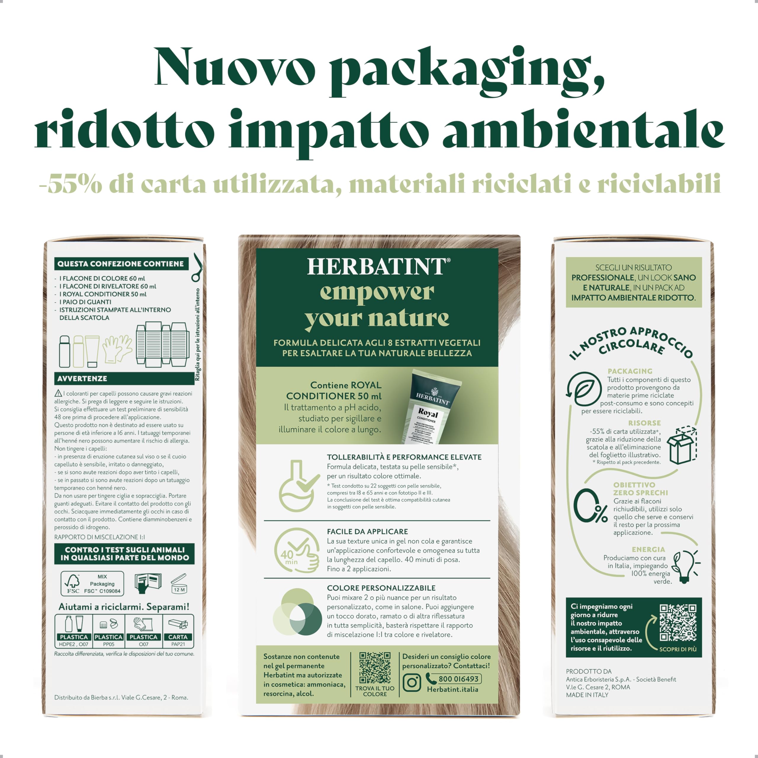 Herbatint Permanent Hair Colour Gel 10C Platinum Blonde Ash - 170 ml | Ammonia Free, 100% Coverage for White Hair | For Sensitive Skin, with 8 Natural Organic Extracts