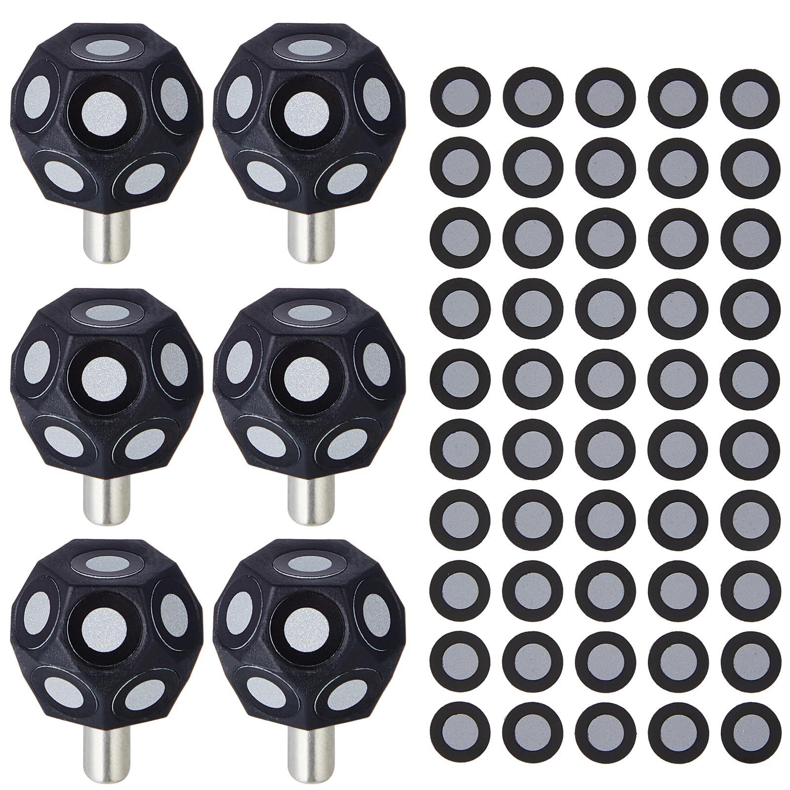 Kingdder 6 Pcs Multi-Angle Marker Set 2 Sheet 100 Point 6.0 mm 3D Scanner Markers Dot Stickers Scanning Spray Scanner Turntable Compatible Tracking