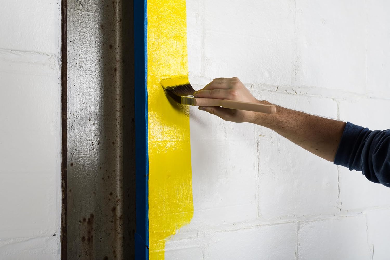 Apollo Brush 500 Series Poly Blend Firm Flat Sash Paint Brush (2.5 Inch) - Pack of 6