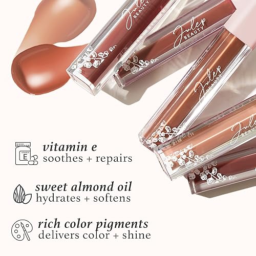 Miniatura 3 de Julep So Plush Plumping Lip Gloss  Coffee First  Color de labios ligero hidratante de alto brillo  Fórmula no pegajosa  Vitamina E calma y repara