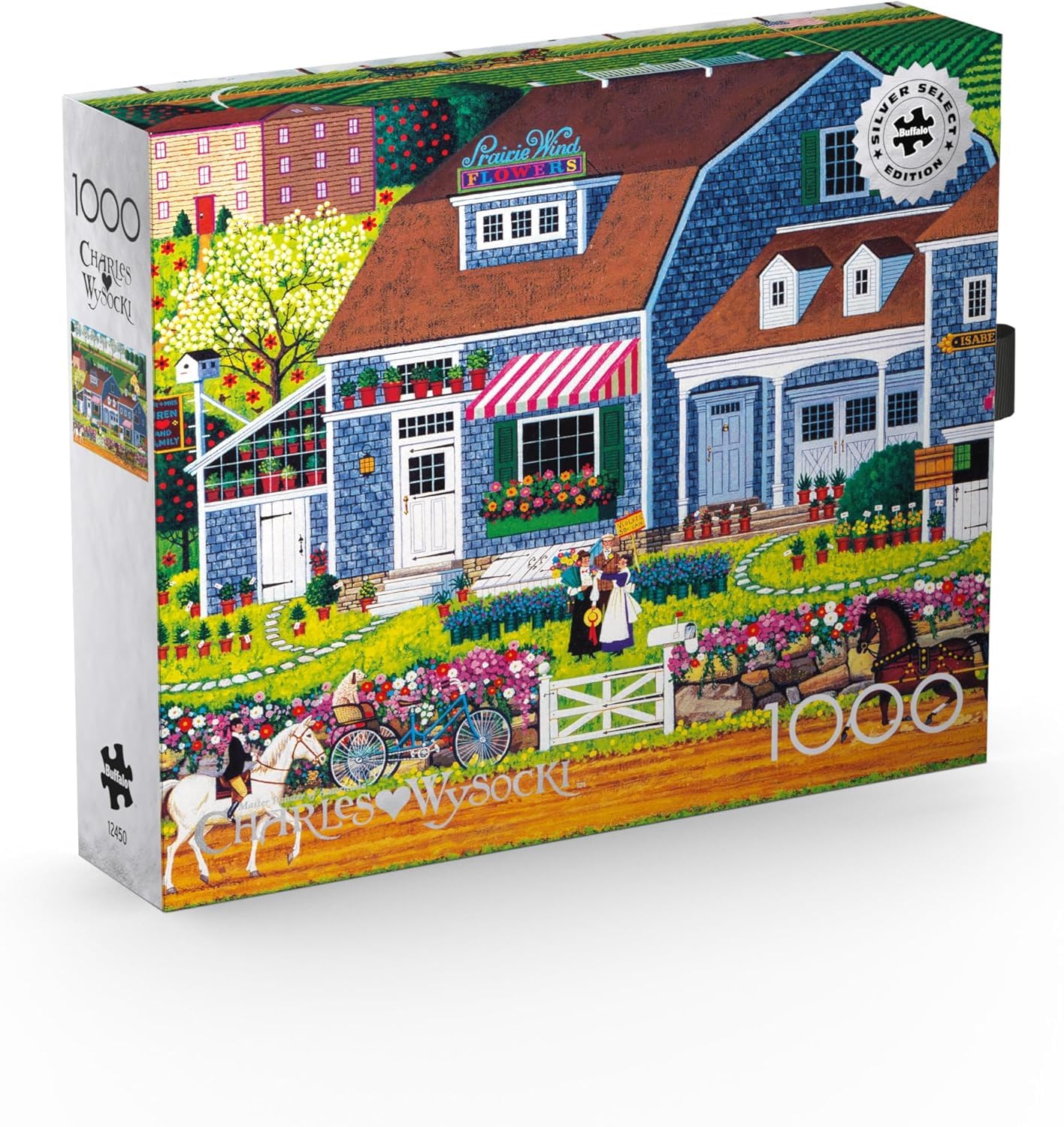 Buffalo Games - Silver Select - Charles Wysocki - Prarie Wind Flowers - 1000 Piece Jigsaw Puzzle for Adults Challenging Puzzle Perfect for Game Nights - Finished Size 26.75 x 19.75