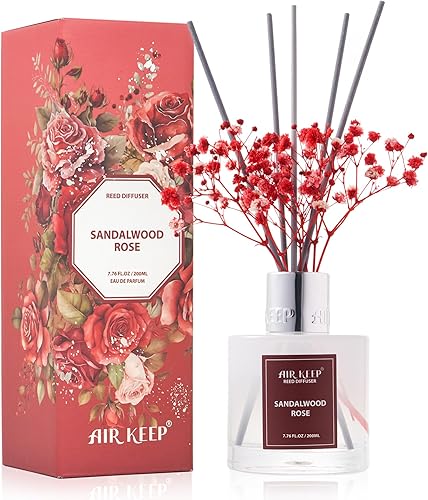 Miniatura 33 de Airkeep Difusor de varillas de 3.38 onzas (3.4 fl oz), juego de difusor de varillas perfumadas de lino limpio y vainilla de cachemira, difusor de