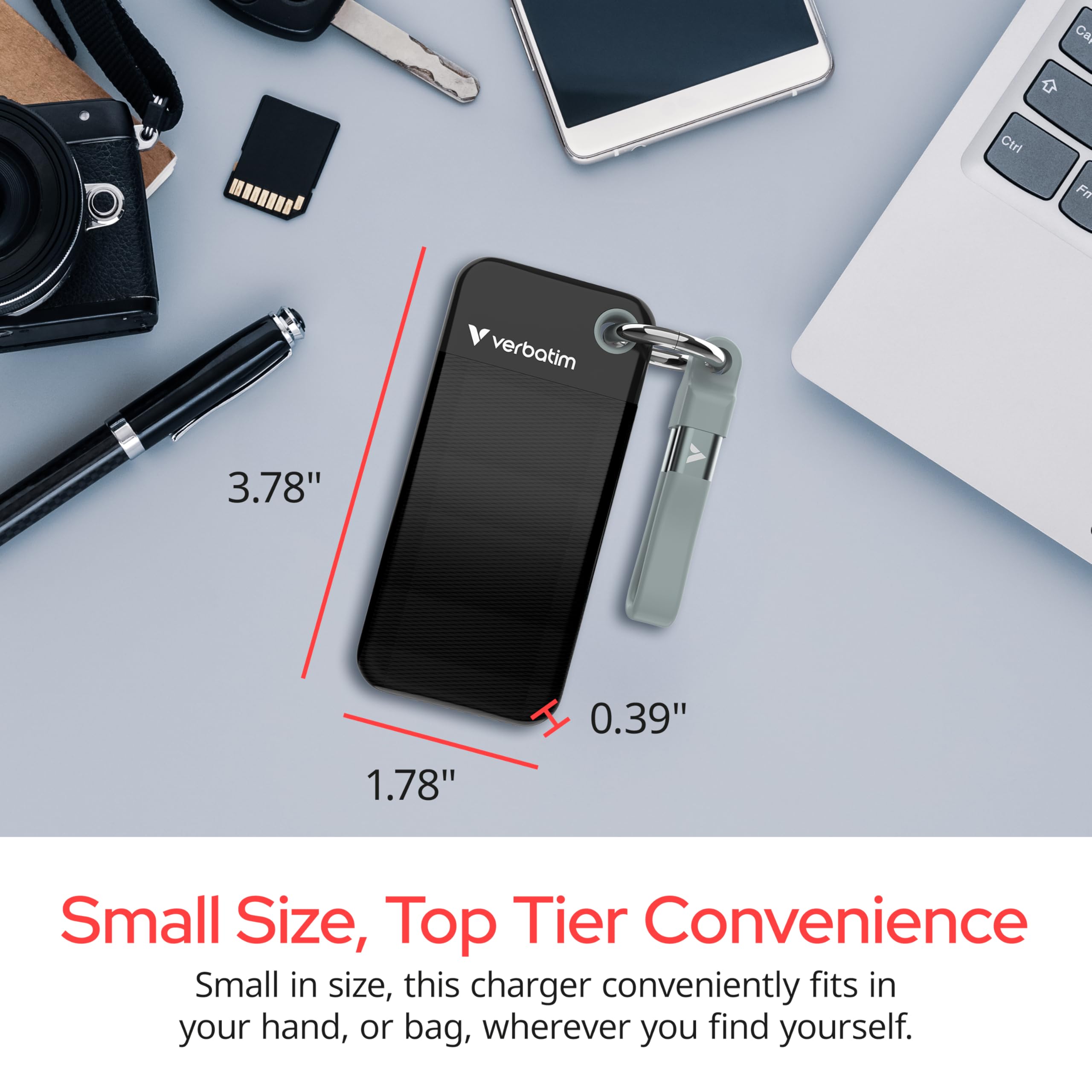 Amazon.com: Verbatim 1TB Pocket SSD, Up to 1000MB/s, USB-C, USB