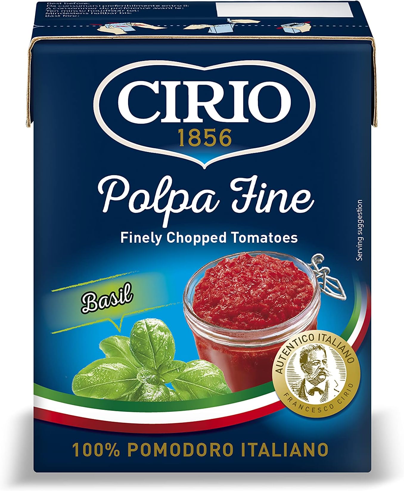 Cirio Chopped Tomatoes with Basil 390 g