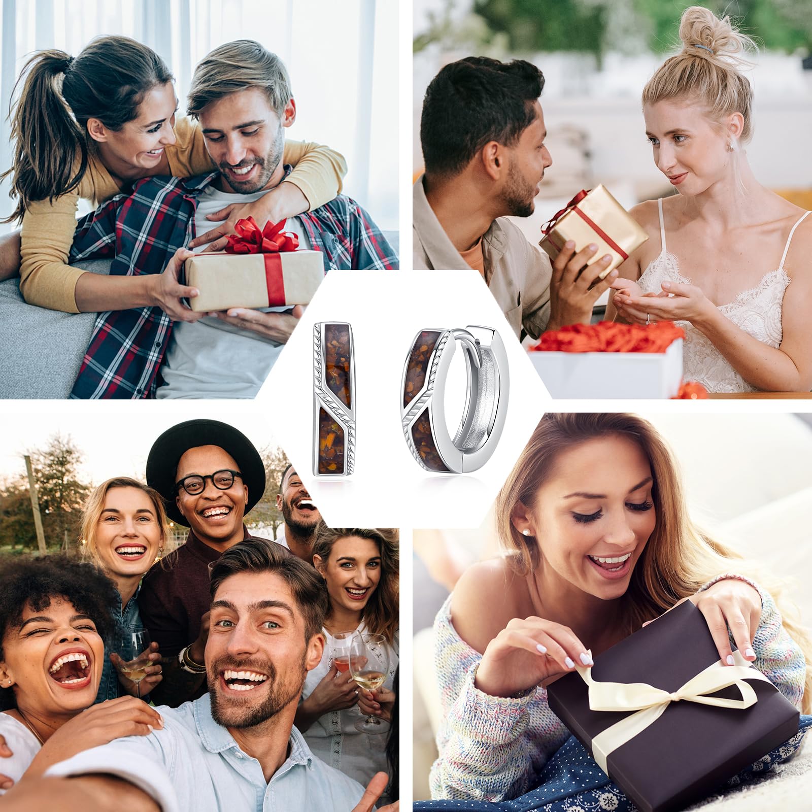 Pendientes de ojo de tigre para mujer y hombre, plata de ley 925, 15 mm, pendientes de ojo de tigre, hipoalergénicos, joyas de cumpleaños, regalo para niñas y niños