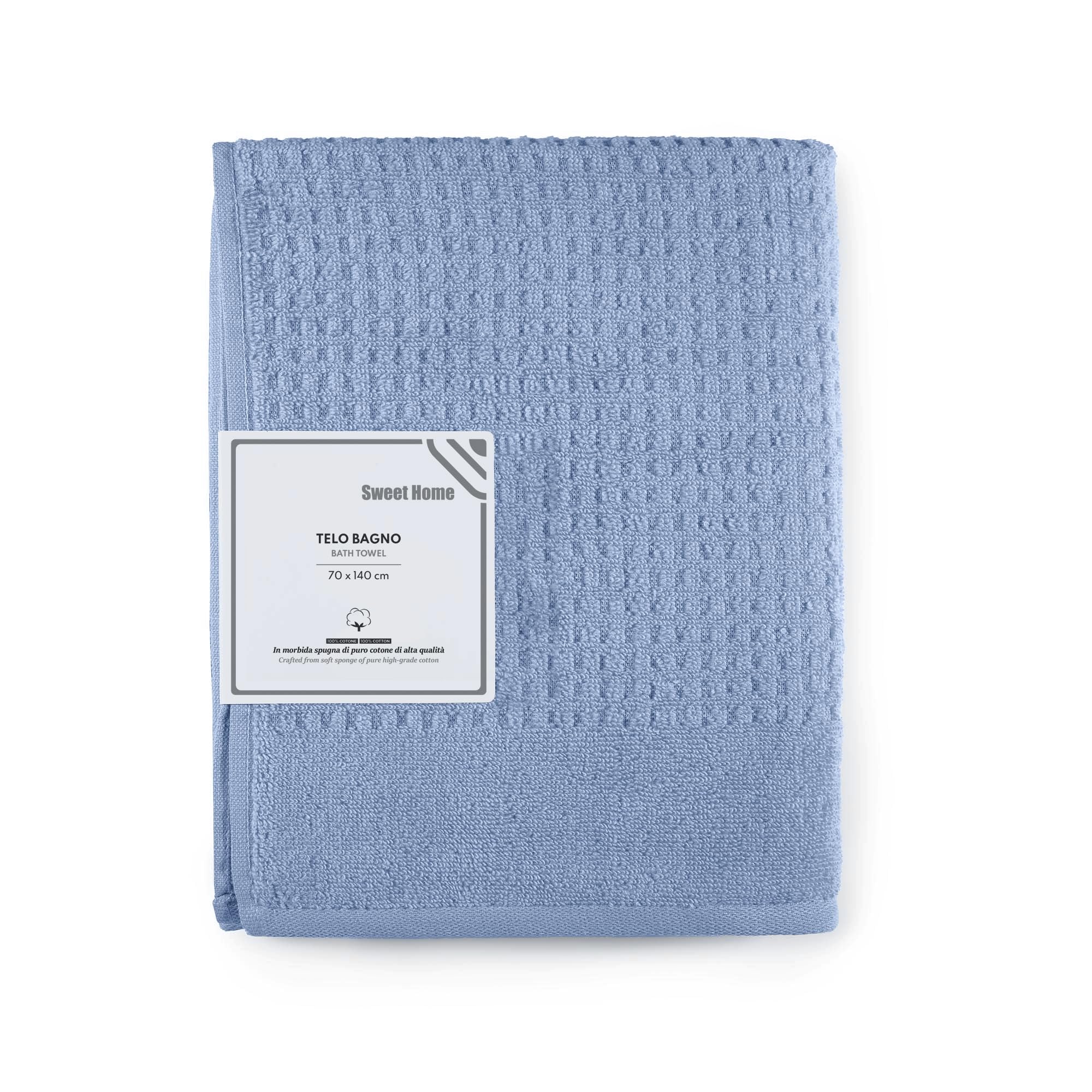 Serviette de Bain - Sweet Home - SW 84009537 - 70 x 140 cm - Pur Coton Zero Twist - Blanc - Maison