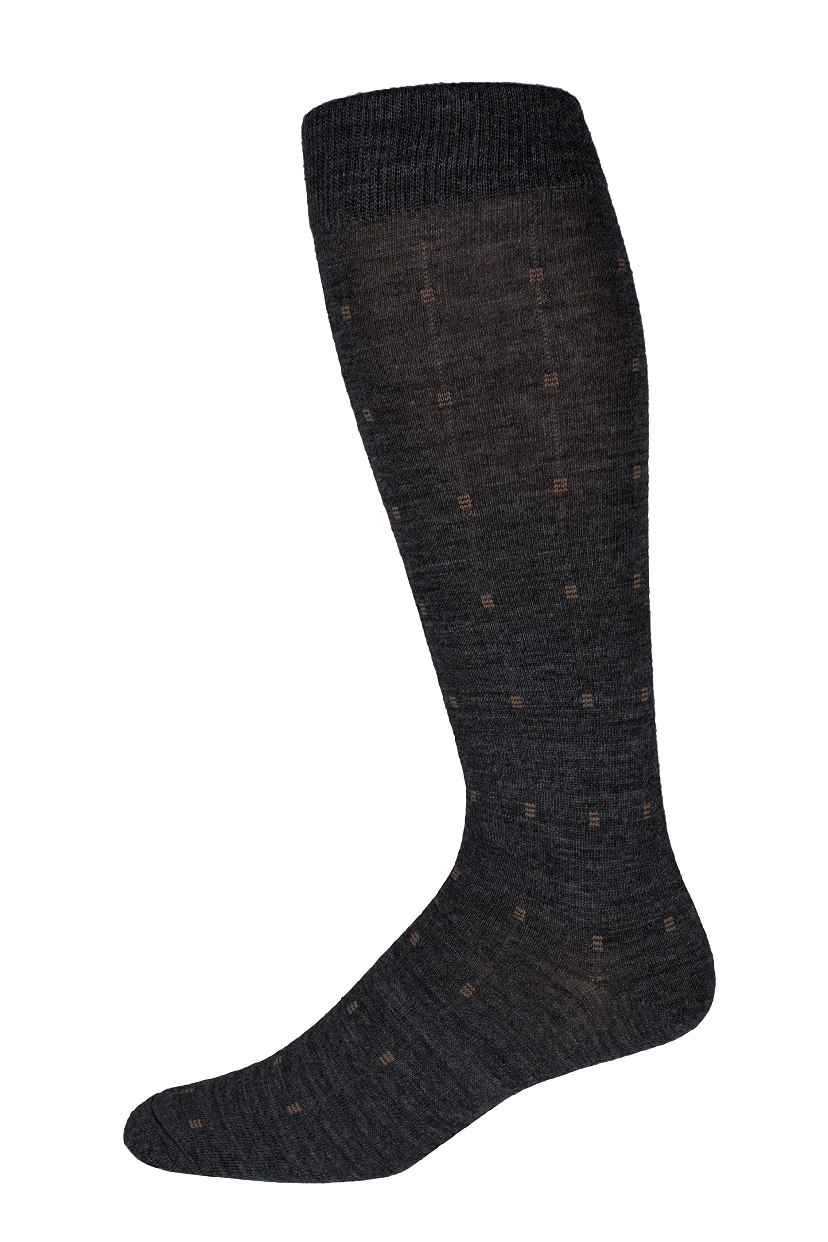 Boardroom Socks Men's Over the Calf Merino Wool Patterned Dress Socks