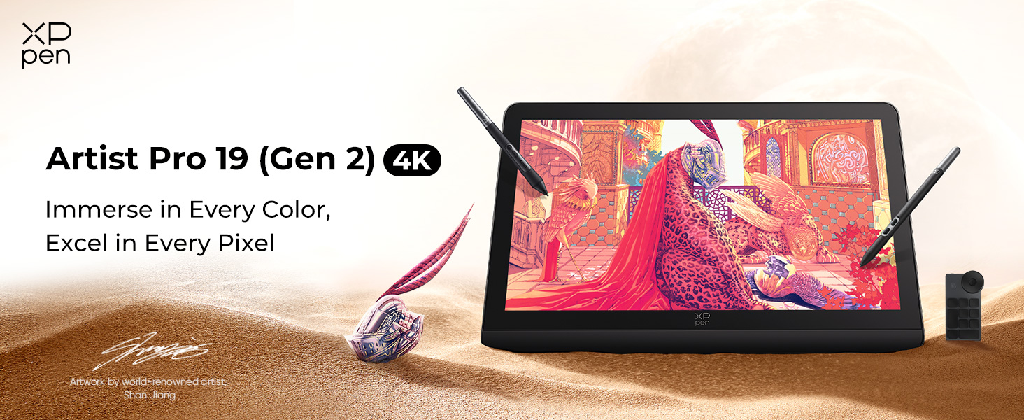 XPPen Artist Pro 19 (Gen 2) Graphics Drawing Tablet with 4K