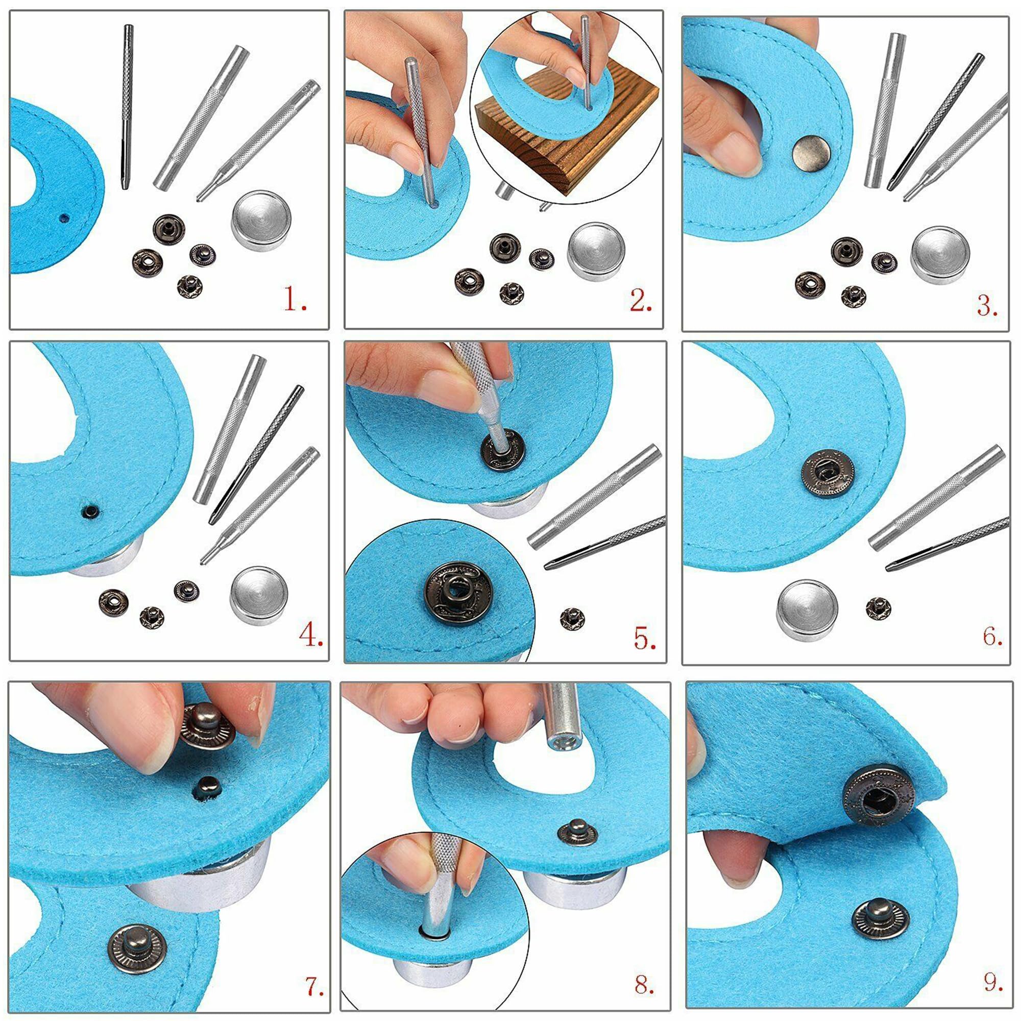 Bouton Couture Trimming Shop Lot De 50 Boutons Pression à Ressort