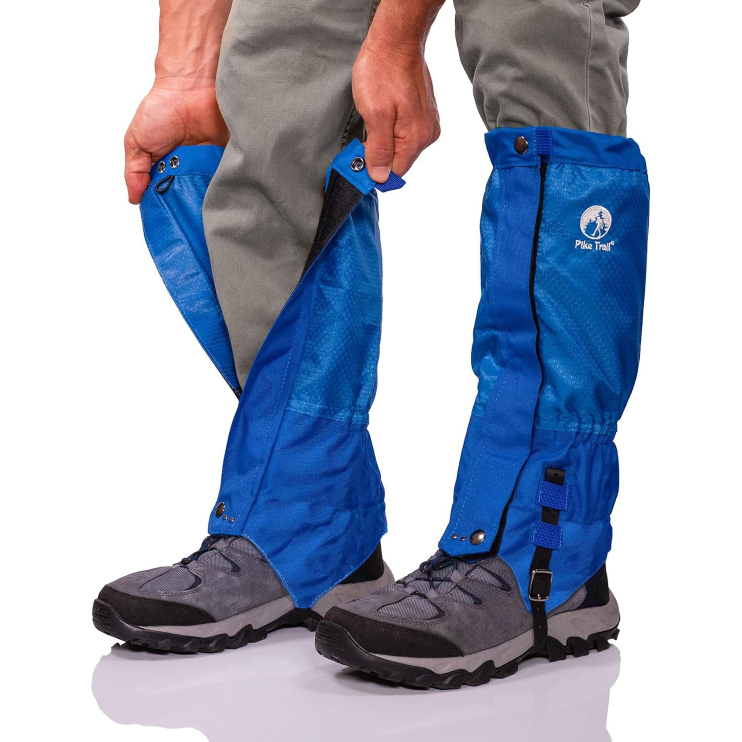 Pike Trail Adjustable Leg Gaiters - Lightweight, Waterproof - Leg Guards for Men & Women - Hiking Essentials Ideal for Hunting, Trekking & Fishing - 1 Pair