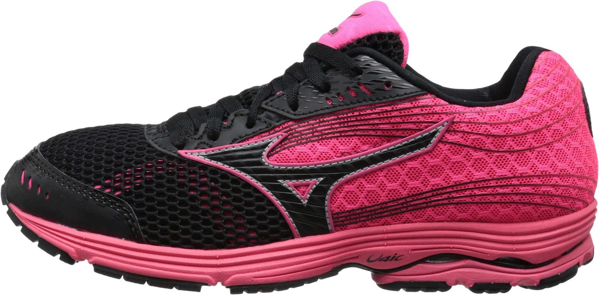 Mizuno Women's Wave Sayonara 3 Running Shoe, Black Neon Pink, 6 B US
