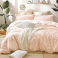 Lovescabin Pink Full Size Comforter Set - Reversible Floral 3-Piece All-Season Bedding with Soft Pillow Shams