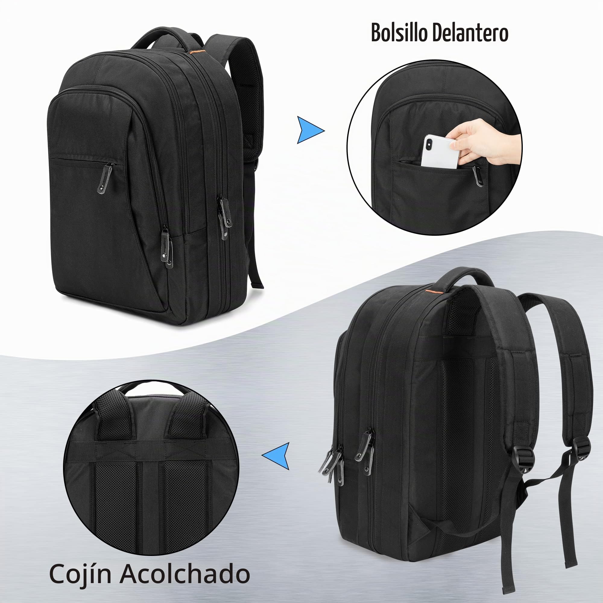 samdew Mochila de Chef de 3 Compartimentos con Estuche para Cuchillos | Maletín Profesional para Cuchillos con 12 + 23 Ranuras Y Bolsillos para Utensilios de Cocina (Cuchillos no Incluidos)