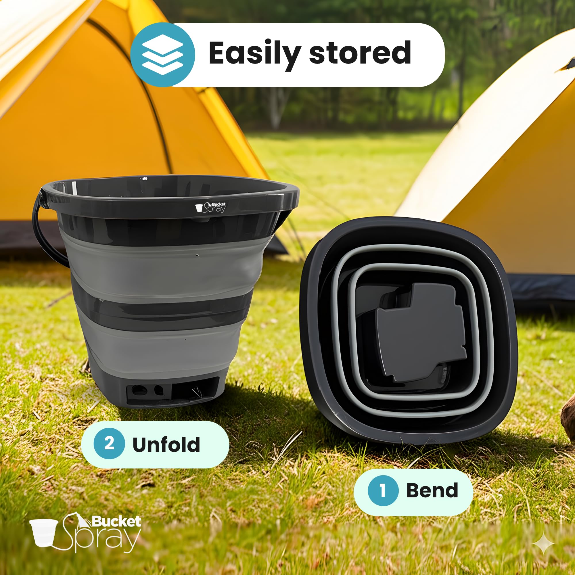 Pulvérisateur électrique 15 L - Seau pulvérisateur haute pression portable, pliable et rechargeable par USB pour voiture, camping, jardin, terrasse, chantier -