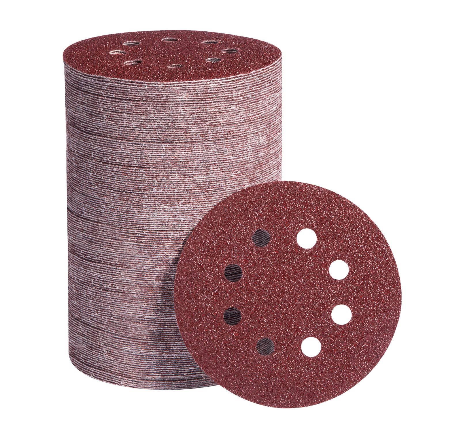 S SATC 150 discos de lija de óxido de aluminio de 5 pulgadas y 8 agujeros para carpintería, adhesivo de gancho y bucle para lijadora orbital aleatoria, grano 40