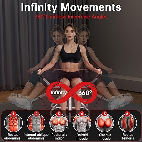 Miniatura 2 de Ab Swing Infinity, máquina de entrenamiento de abdominales en casa, equipo de entrenamiento básico, entrenador de abdominales multifuncional,