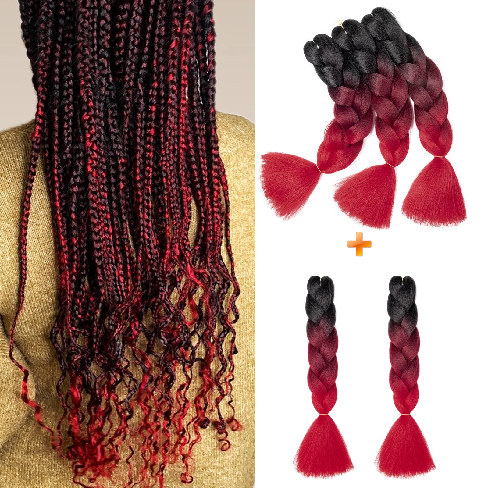 60cm Extensiones de Pelo Trenzas Africanas Castaño Oscuro Extensiones para Trenzas Africanas 1 pcs 100g Kanekalon Pelo para Trenzas Africanas Sintetico Extensiones de Trenzado Cabello Braiding — view 146