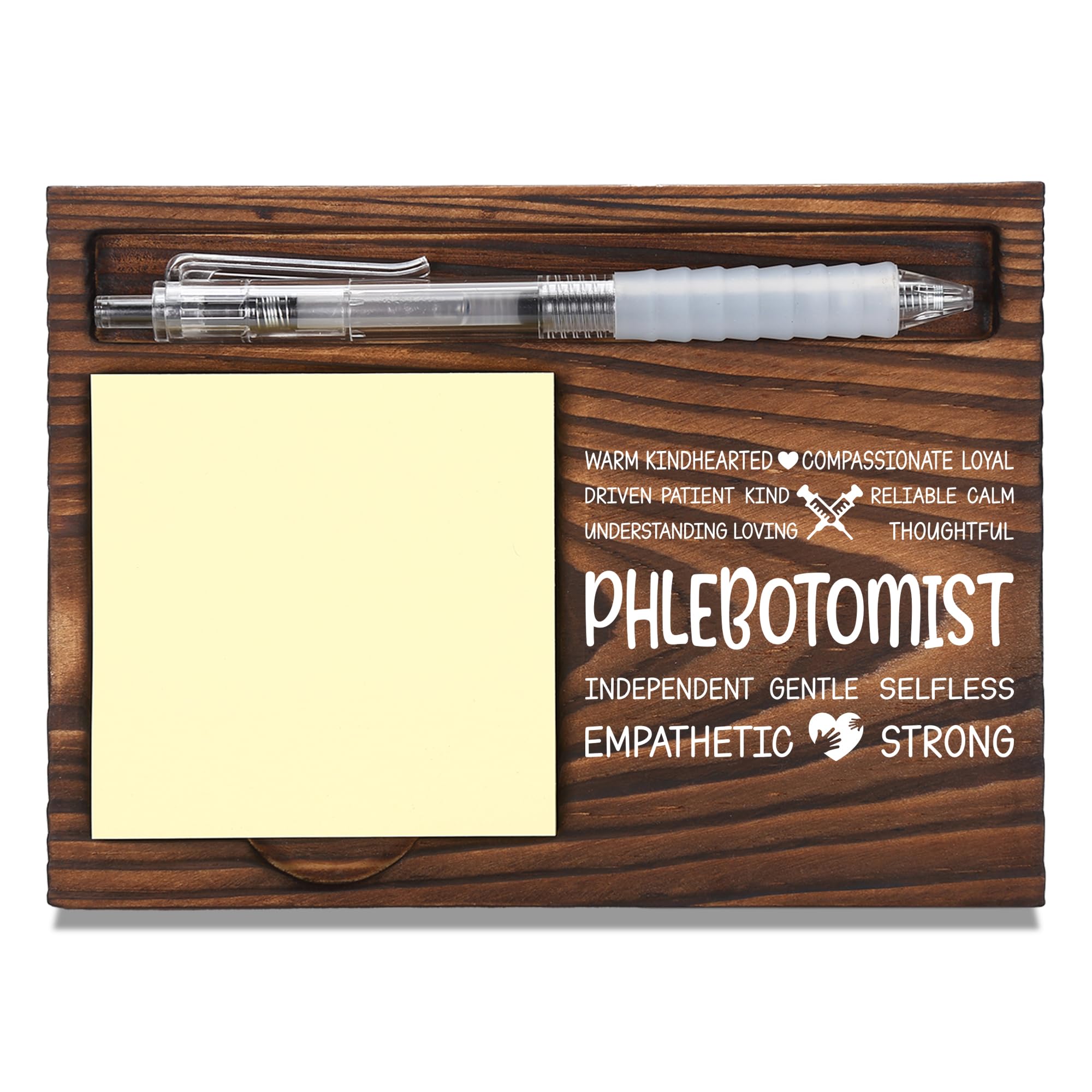 Phlebotomist Appreciation Gifts, Thank You Gift for Phlebotomist, Phlebotomy Office Coworkers Staff Appreciation Gifts, Sticky Note Holder Wooden