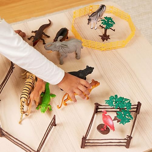 Miniatura 10 de Terra by Battat Jungle World - Juego de animales  Juguetes educativos para niños de 3 años  Figuras y accesorios realistas de animales 60 piezas