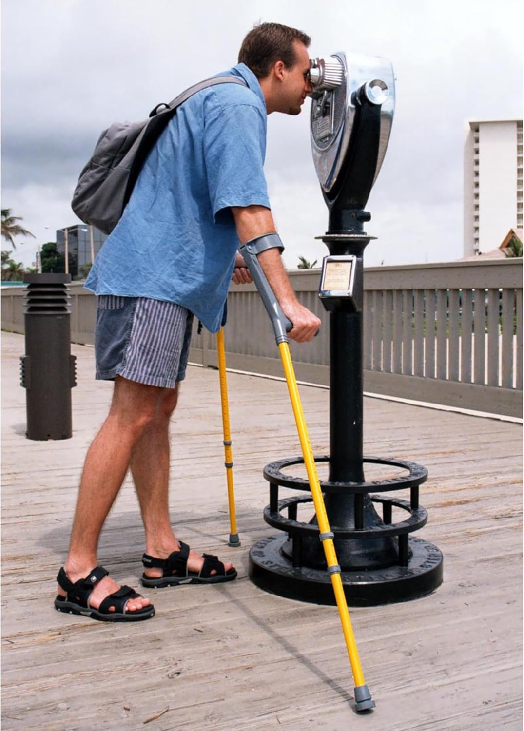Walk Easy Forearm Crutches for Adults, Adjustable Height, Aluminium, Lightweight Elbow Crutches, Black (Pair)