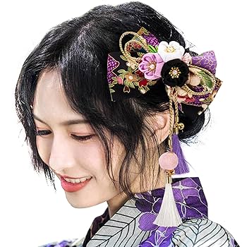 つまみ細工髪飾り　成人式　卒業式　晴れ着　前撮り　袴　着物　振袖　和装　青 つまみ細工髪飾り 成人式 卒業式 晴れ着 前撮り 袴 着物 振袖